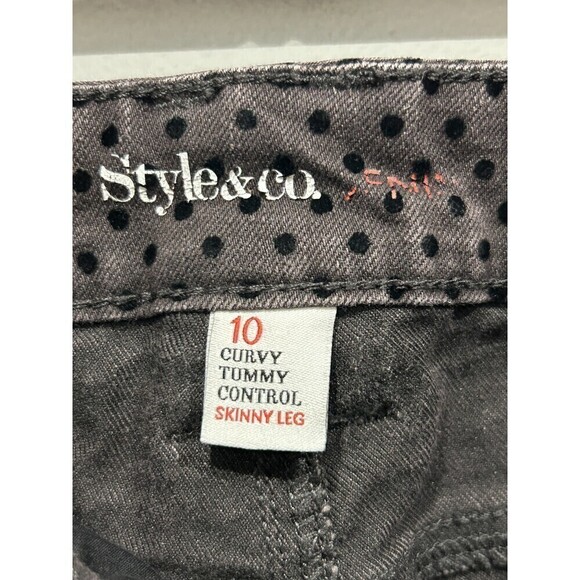 STYLE & Co Curvy Tummy Control High Waist Skinny Leg Jeans, Size 10 - Picture 11 of 11